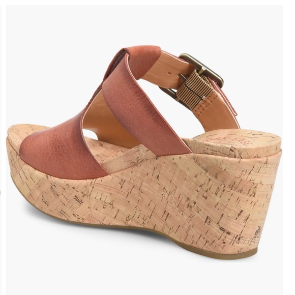 NWOT- Kork-Ease ‘Andi’ Leather Wedge Sandal - Picture 2 of 10